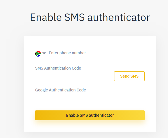 Enable SMS Authenticator