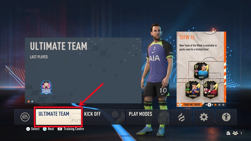 ลงชื่อเข้าใช้ Ultimate Team